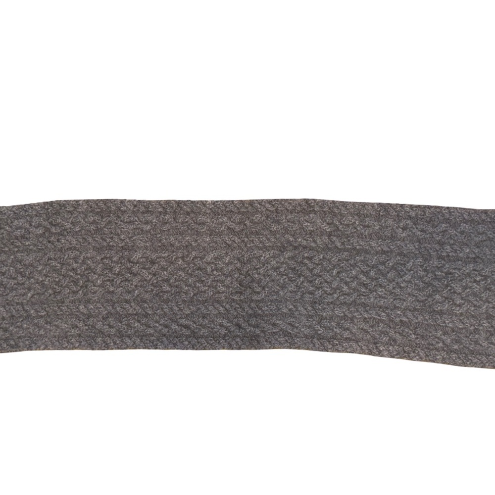 Aran Crafts Authentic Ireland 100% Merino Wool Scarf Gray